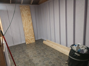 Soap shop progress: we have painted walls and flooring!