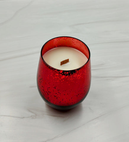 Stunning Red Glass Candle