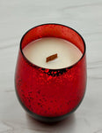 Stunning Red Glass Candle